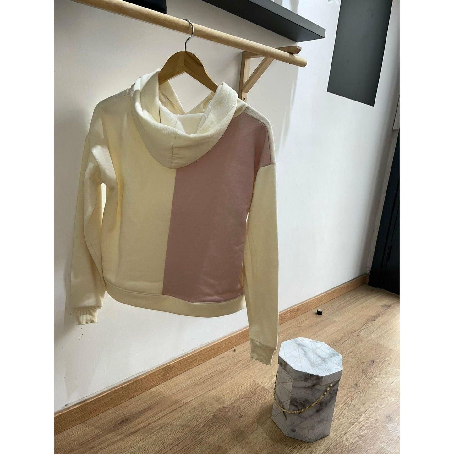 Hoodie Beige / Rose