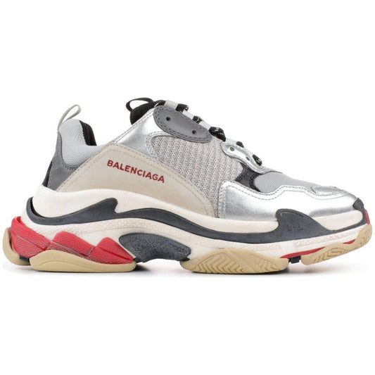 Balen*ciaga Triple-S "Silver/Red"